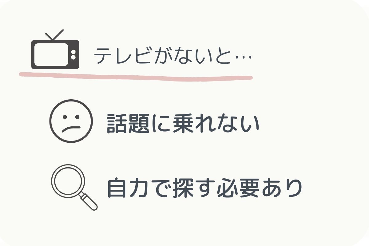 テレビなしで困ること